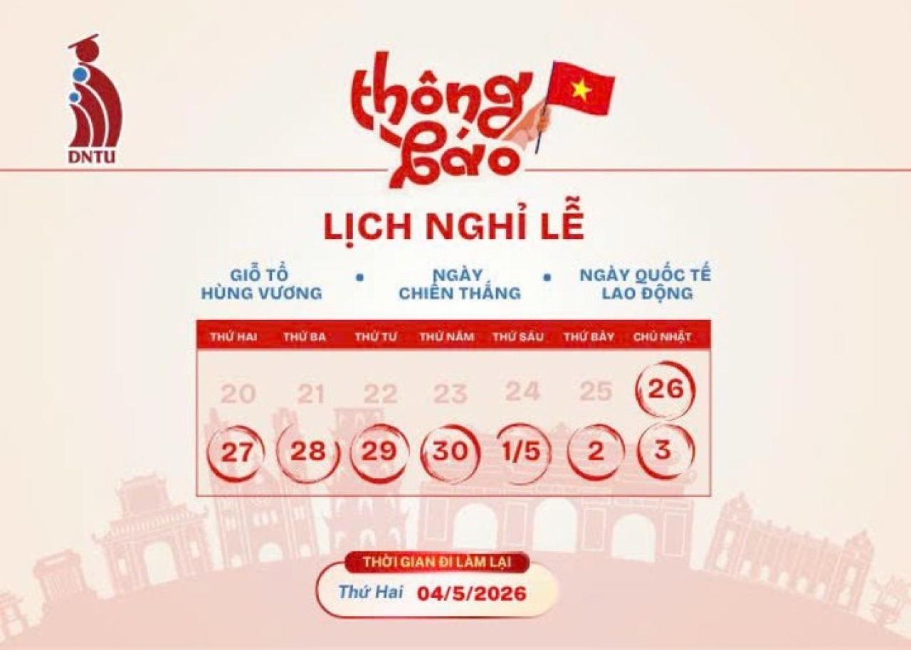 Holiday Announcement: Hung Kings’ Commemoration Day, Reunification Day (April 30), and International Labor Day (May 1) – 2026